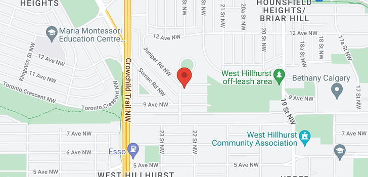map of 1008 22 ST NW